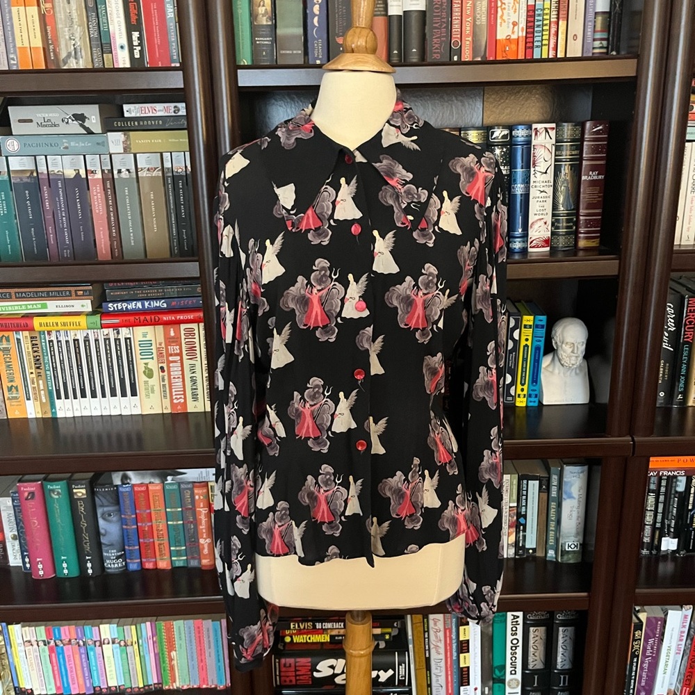 Elegant Black and Pink Women's Blouse